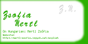 zsofia mertl business card